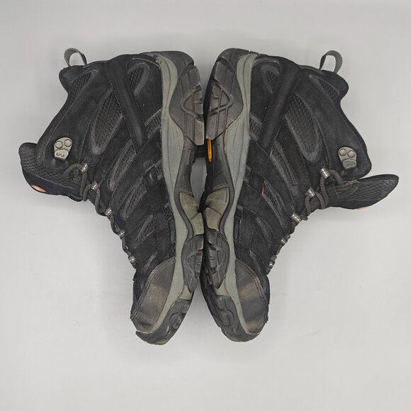Merrell MOAB Hiking Boots Men's Size 10 Black Mesh Waterproof Vibram J06049 - Picture 6 of 11